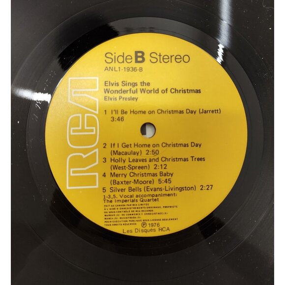 Elvis Presley "The wonderful world of Christmas" 1976 vinyl record VG+ Canada - Picture 10 of 10